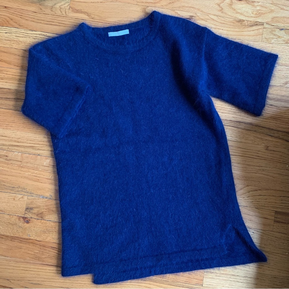 Women’s Angora Wool Sweater - Navy Blue